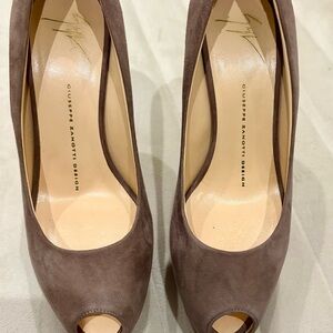 Giuseppe Zanotti Brown Peep Toe Heels